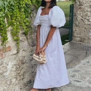 Sold | Zara white poplin dress